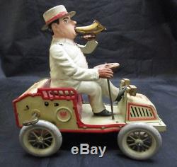 Vintage Rare German 1900s Lehmann Tut Tut Tin Litho Wind Up Toy Automobile Car