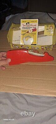 Vintage Rare Htf Tom Thumb Label Maker Original Box + 1 Unopened Tape Cartridge