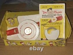 Vintage Rare Htf Tom Thumb Label Maker Original Box + 1 Unopened Tape Cartridge