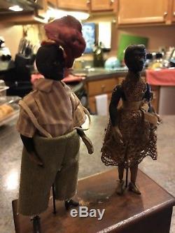 Vintage Rare Ives Clockwork Wind Up Black Americana Dancer Dancers Toy Works