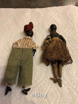 Vintage Rare Ives Clockwork Wind Up Black Americana Dancer Dancers Toy Works
