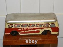 Vintage Robot Bus Wind-Up Metal Toy