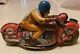 Vintage SCHUCO motodrill 1006 Motorcycle Tin Litho WindUp Toy RARE #1