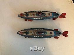 Vintage San Marusan Japan Tin Toy SSN2 Submarine Wind up (2)