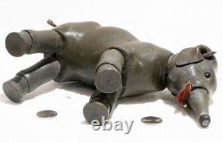 Vintage Schoenhut Humpty Dumpty Circus Elephant 11 Leather Ears Tusk Glass Eyes
