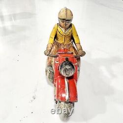 Vintage Schuco-Cord Carl 1005 Tin Wind-Up Motorcycle WithO The Key RARE