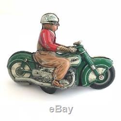 Vintage Schuco Curvo 1000 Tin Windup Toy Motorcycle, Post-WWII