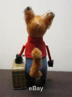 Vintage Schuco Fox w Goose Wind Up Animal Toy in Near Mint Condition