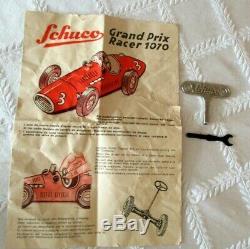 Vintage Schuco Grand Prix Racer 1070 -w Org Box Key -germany Antique Toy-6.5