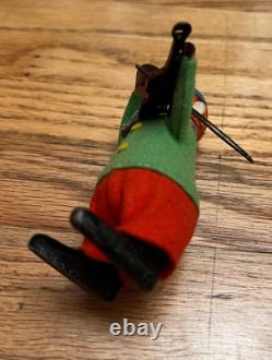 Vintage Schuco Solisto Clown Violin Player Wind Up Toy Working With Key