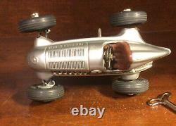 Vintage Schuco Studio #1050 wind up race car #1 w key working