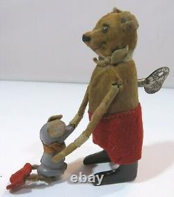 Vintage Schuco Tin-Plate Clockwork Wind-Up Mouse Toy German Needs Some TLC