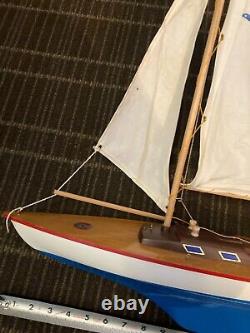 Vintage Seifert-boot Sailboat Schutzmarke Made In Germany Pond Toy Boat Read