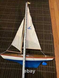 Vintage Seifert-boot Sailboat Schutzmarke Made In Germany Pond Toy Boat Read