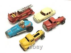 Vintage Set Of 5 Wind Up Litho Tin Toy Made In Japan Collectible