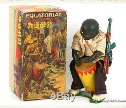 Vintage Shanghai Toys Equatorial War Drum MS 859, clockwork windup China-RARE