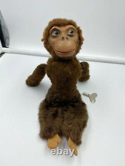 Vintage Somersaulting Monkey Wind Up Toy With Key Works