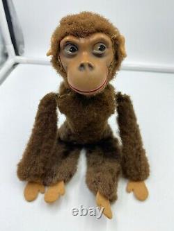 Vintage Somersaulting Monkey Wind Up Toy With Key Works