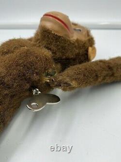 Vintage Somersaulting Monkey Wind Up Toy With Key Works