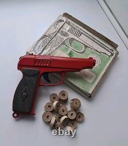 Vintage Soviet Russian Toy HANDGUN + Original Box USSR 1980th