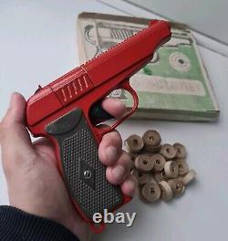 Vintage Soviet Russian Toy HANDGUN + Original Box USSR 1980th