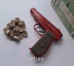 Vintage Soviet Russian Toy HANDGUN + Original Box USSR 1980th