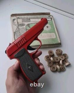Vintage Soviet Russian Toy HANDGUN + Original Box USSR 1980th