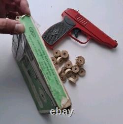 Vintage Soviet Russian Toy HANDGUN + Original Box USSR 1980th