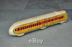 Vintage Streamline M-10000 Wind Up Handpainted Train Tin Toy, Japan