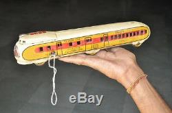 Vintage Streamline M-10000 Wind Up Handpainted Train Tin Toy, Japan