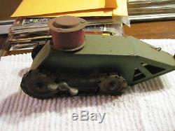 Vintage Structo Whippet Wind Up Toy Army Tank 1920's Tin Rare Barn Find! HTF