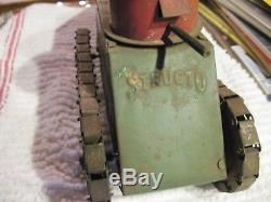 Vintage Structo Whippet Wind Up Toy Army Tank 1920's Tin Rare Barn Find! HTF