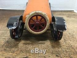 Vintage Structo Wind Up Car, Early Pressed Steel Toy
