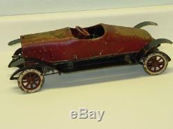 Vintage Structo Wind Up Stutz Car, Early Pressed Steel Toy, Works