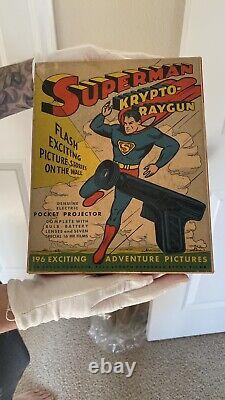 Vintage Superman Krypto-Raygun Pocket Projector 1940s Daisy Manufacturing Co