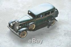 Vintage T. N Trademark KKK Litho Big Car Wind Up Tin Toy, Japan