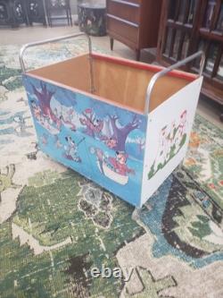 Vintage The Flintstones Hanna Barbera Toy Box On Wheels 1979