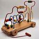 Vintage The Original Supermaze Bead Maze Toy Educo Wooden Roller Coaster