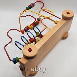 Vintage The Original Supermaze Bead Maze Toy Educo Wooden Roller Coaster