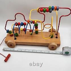Vintage The Original Supermaze Bead Maze Toy Educo Wooden Roller Coaster
