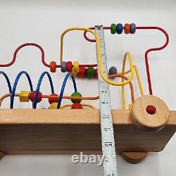 Vintage The Original Supermaze Bead Maze Toy Educo Wooden Roller Coaster