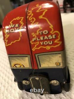 Vintage Tin British Windup Moving Van