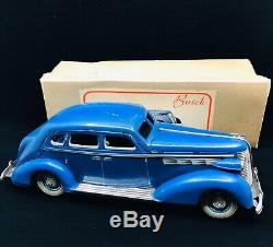 Vintage Tin Japan Prewar Buick V-8 Special Sedan Wind Up Toy Car W Original Box