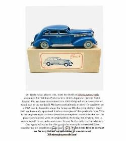 Vintage Tin Japan Prewar Buick V-8 Special Sedan Wind Up Toy Car W Original Box