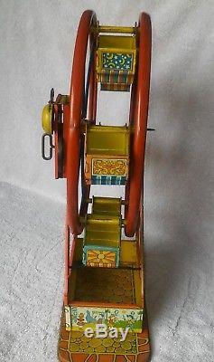 Vintage Tin Litho Chein Hercules Ferris Wheel Works