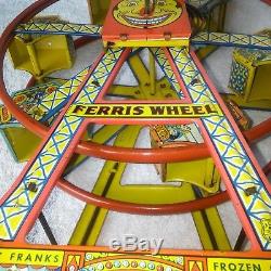 Vintage Tin Litho Chein Hercules Ferris Wheel Works