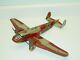 Vintage Tin Litho Marx TWA Airplane Bomber, Wind Up Toy Plane