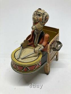Vintage Tin Litho Toy Li'l Abner Dogpatch Band Mechanical Tin Wind-Up Unique Art