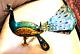 Vintage Tin Litho Wind-up Proud Peacock Alps Japan Works