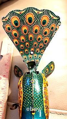 Vintage Tin Litho Wind-up Proud Peacock Alps Japan Works